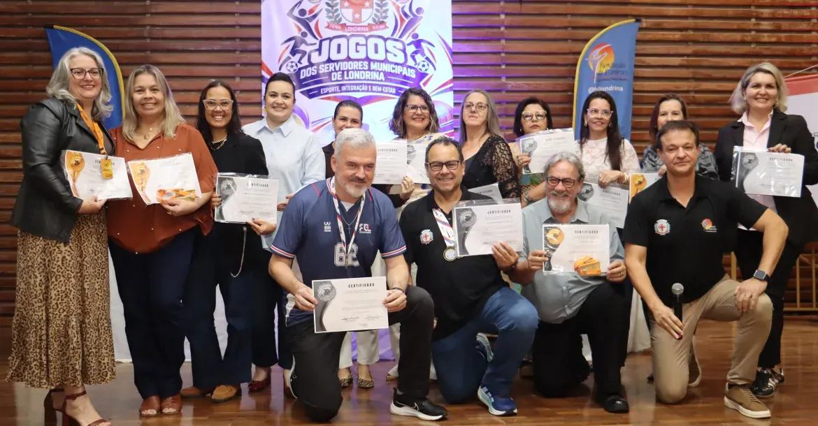 Londrina homenageia servidores e encerra Jogos Municipais com mais de 600 participantes.